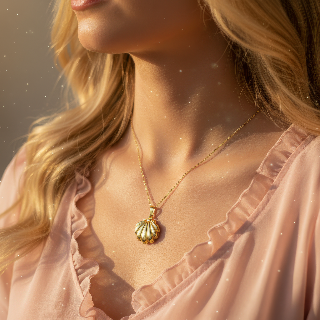 Ariel Clam Locket Necklace