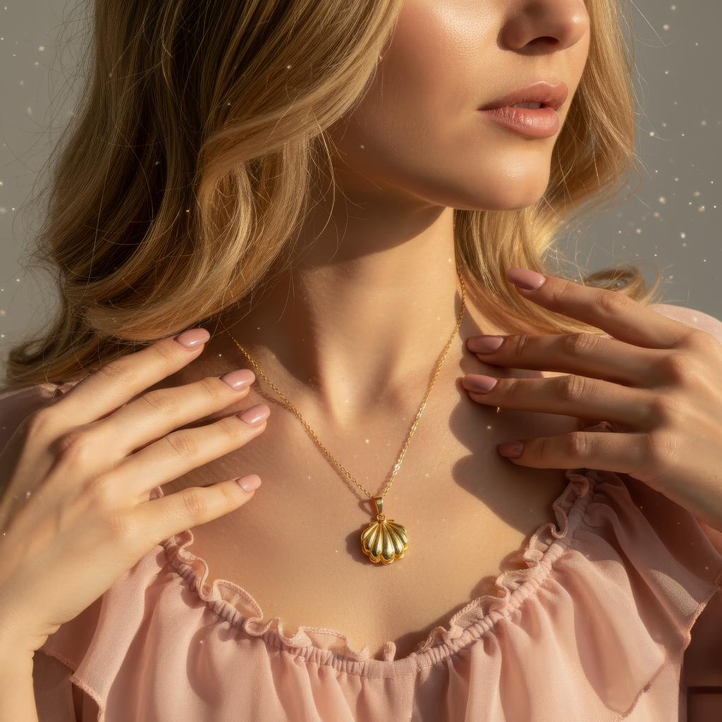 Ariel Clam Locket Necklace